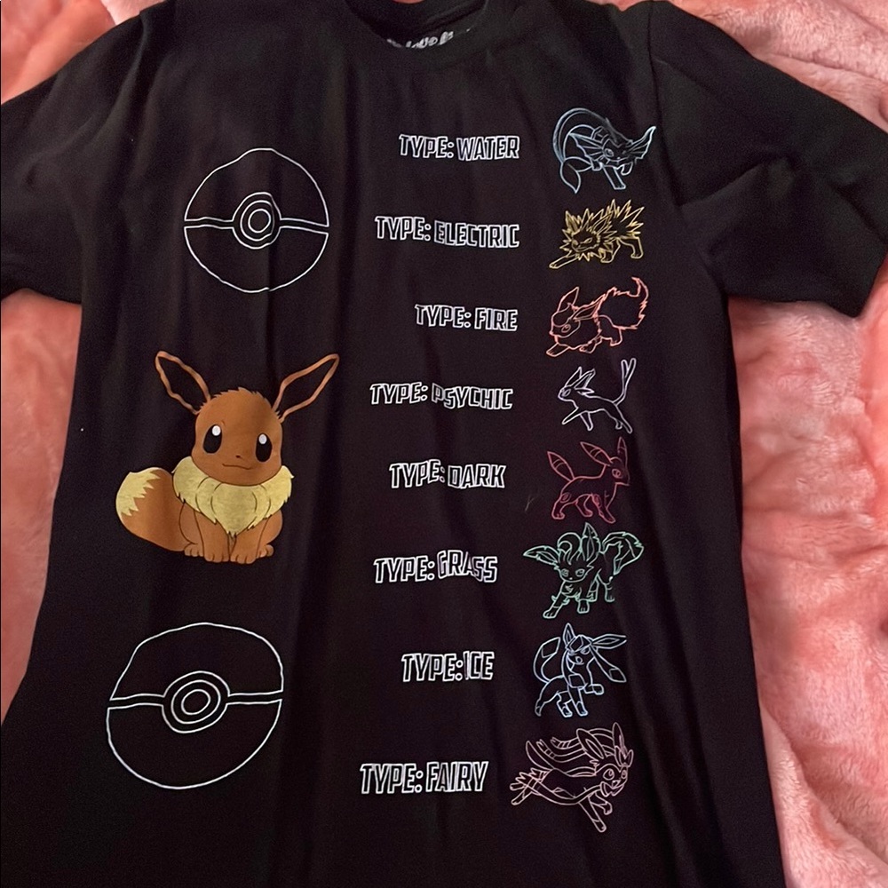 Eevee Black Graphic Tee